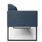 Sofá 2 Lugares Namoradeira Marisa Aço Industrial Preto Suede