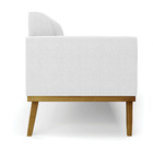 Sofá 2 Lugares Namoradeira Marisa Base Madeira Castanho Boucl