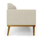 Sofá 2 Lugares Namoradeira Marisa Base Madeira Castanho Boucl