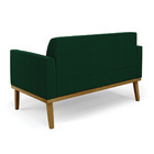 Sofá 2 Lugares Namoradeira Marisa Base Madeira Castanho Boucl