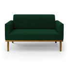 Sofá 2 Lugares Namoradeira Marisa Base Madeira Castanho Boucl