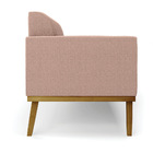 Sofá 2 Lugares Namoradeira Marisa Base Madeira Castanho Boucl