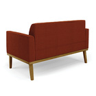 Sofá 2 Lugares Namoradeira Marisa Base Madeira Castanho Boucl