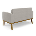 Sofá 2 Lugares Namoradeira Marisa Base Madeira Castanho Boucl