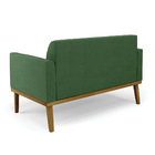 Sofá 2 Lugares Namoradeira Marisa Base Madeira Castanho Suede