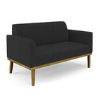 Sofá 2 Lugares Namoradeira Marisa Base Madeira Castanho Velud