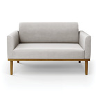 Sofá 2 Lugares Namoradeira Marisa Base Madeira Castanho Velud