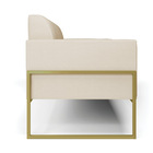 Sofá 2 Lugares Namoradeira Marisa Industrial Alta Dourada Sin