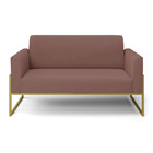 Sofá 2 Lugares Namoradeira Marisa Industrial Alta Dourada Vel