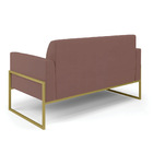 Sofá 2 Lugares Namoradeira Marisa Industrial Alta Dourada Vel