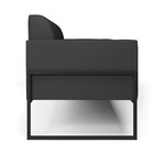 Sofá 2 Lugares Namoradeira Marisa Industrial Alta Preto Sinté