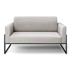 Sofá 2 Lugares Namoradeira Marisa Industrial Alta Preto Velud