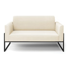 Sofá 2 Lugares Namoradeira Marisa Industrial Alta Preto Velud