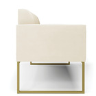 Sofá 2 Lugares Namoradeira Marisa Industrial Dourado Veludo D