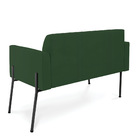 Sofá 2 Lugares Namoradeira Marisa Pé Aço Preto Veludo D03 - D