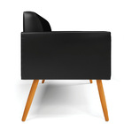 Sofá 2 Lugares Namoradeira Marisa Pé Palito Castanho Sintétic