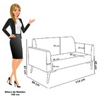 Sofá 2 Lugares Namoradeira Marisa Pé Villach Preto Sintético