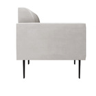 Sofá 2 Lugares Namoradeira Marisa Pé Villach Preto Veludo D03