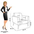 Sofá 2 Lugares Namoradeira Marisa Pé Villach Preto Veludo D03