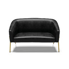 Sofá 2 Lugares Namoradeira Pé De Ferro Dourado Stella Sintéti