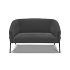 Sofá 2 Lugares Namoradeira Pé De Ferro Preto Stella Bouclê D0