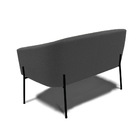 Sofá 2 Lugares Namoradeira Pé De Ferro Preto Stella Bouclê D0