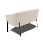 Sofá 2 Lugares Namoradeira Pé De Ferro Preto Stella Bouclê D0