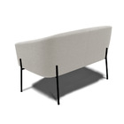 Sofá 2 Lugares Namoradeira Pé De Ferro Preto Stella Bouclê D0