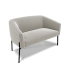 Sofá 2 Lugares Namoradeira Pé De Ferro Preto Stella Bouclê D0