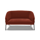 Sofá 2 Lugares Namoradeira Pé De Ferro Preto Stella Bouclê D0