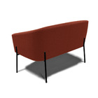 Sofá 2 Lugares Namoradeira Pé De Ferro Preto Stella Bouclê D0