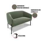 Sofá 2 Lugares Namoradeira Pé De Ferro Preto Stella Bouclê D0