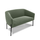 Sofá 2 Lugares Namoradeira Pé De Ferro Preto Stella Bouclê D0