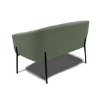 Sofá 2 Lugares Namoradeira Pé De Ferro Preto Stella Bouclê D0