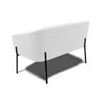 Sofá 2 Lugares Namoradeira Pé De Ferro Preto Stella Bouclê Of