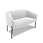 Sofá 2 Lugares Namoradeira Pé De Ferro Preto Stella Bouclê Of