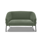 Sofá 2 Lugares Namoradeira Pé De Ferro Preto Stella Bouclê Pi