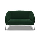 Sofá 2 Lugares Namoradeira Pé De Ferro Preto Stella Bouclê Ve