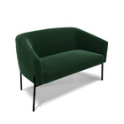 Sofá 2 Lugares Namoradeira Pé De Ferro Preto Stella Bouclê Ve