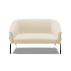 Sofá 2 Lugares Namoradeira Pé De Ferro Preto Stella Linho D03