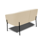 Sofá 2 Lugares Namoradeira Pé De Ferro Preto Stella Linho D03