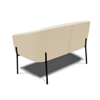 Sofá 2 Lugares Namoradeira Pé De Ferro Preto Stella Linho D03