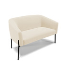 Sofá 2 Lugares Namoradeira Pé De Ferro Preto Stella Linho D03