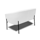 Sofá 2 Lugares Namoradeira Pé De Ferro Preto Stella Sintético