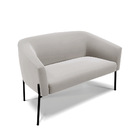 Sofá 2 Lugares Namoradeira Pé De Ferro Preto Stella Veludo D0