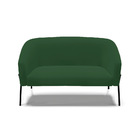 Sofá 2 Lugares Namoradeira Pé De Ferro Preto Stella Veludo D0