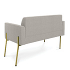 Sofá 2 Lugares Namoradeira Pé Ferro Dourado Marisa Bouclê D03