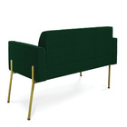 Sofá 2 Lugares Namoradeira Pé Ferro Dourado Marisa Bouclê D03