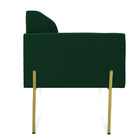 Sofá 2 Lugares Namoradeira Pé Ferro Dourado Marisa Bouclê D03