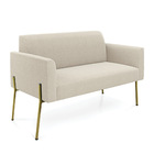 Sofá 2 Lugares Namoradeira Pé Ferro Dourado Marisa Bouclê D03